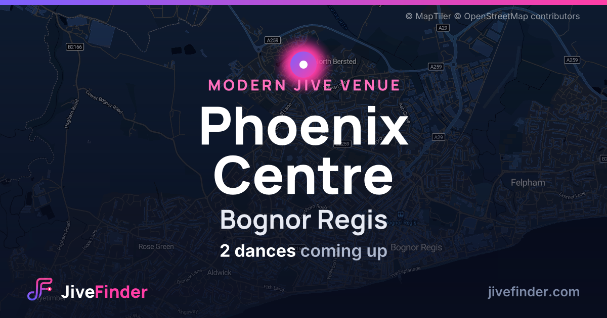 Modern Jive venue at Bognor Regis, Phoenix Centre — 2 dances coming up