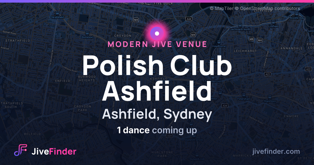 Modern Jive venue at Ashfield, Sydney, Polish Club Ashfield — 1 dance coming up