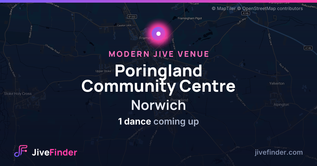 Modern Jive venue at Norwich, Poringland Community Centre — 1 dance coming up