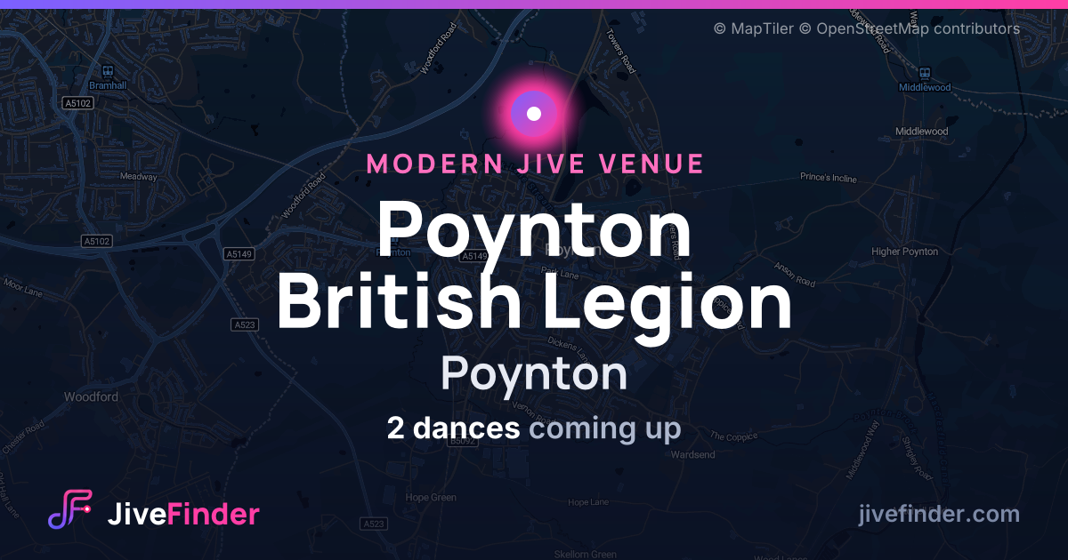 Modern Jive venue at Poynton, Poynton British Legion — 2 dances coming up