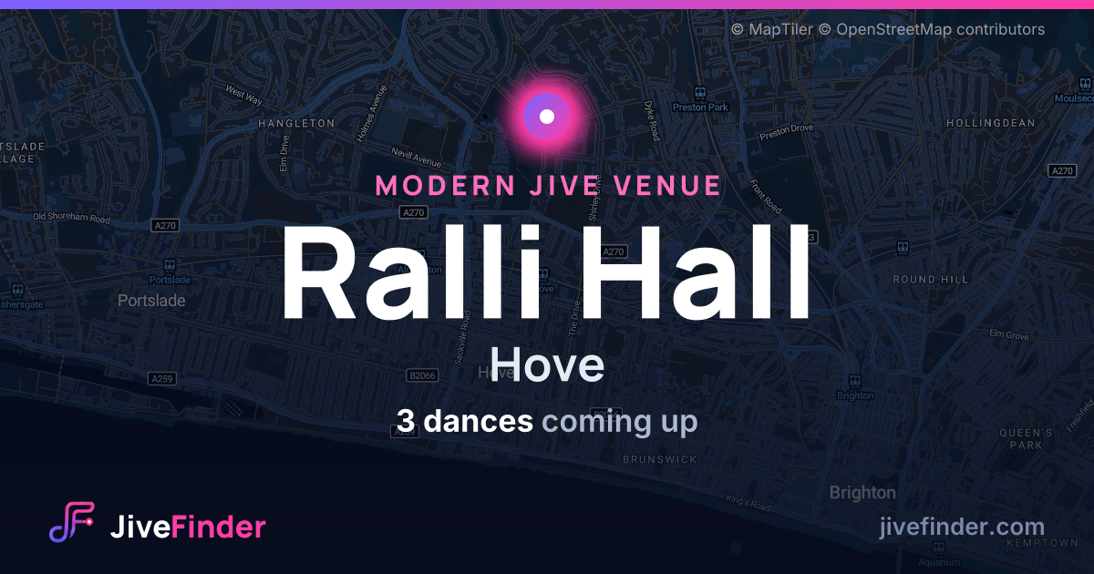 Modern Jive venue at Hove, Ralli Hall — 3 dances coming up