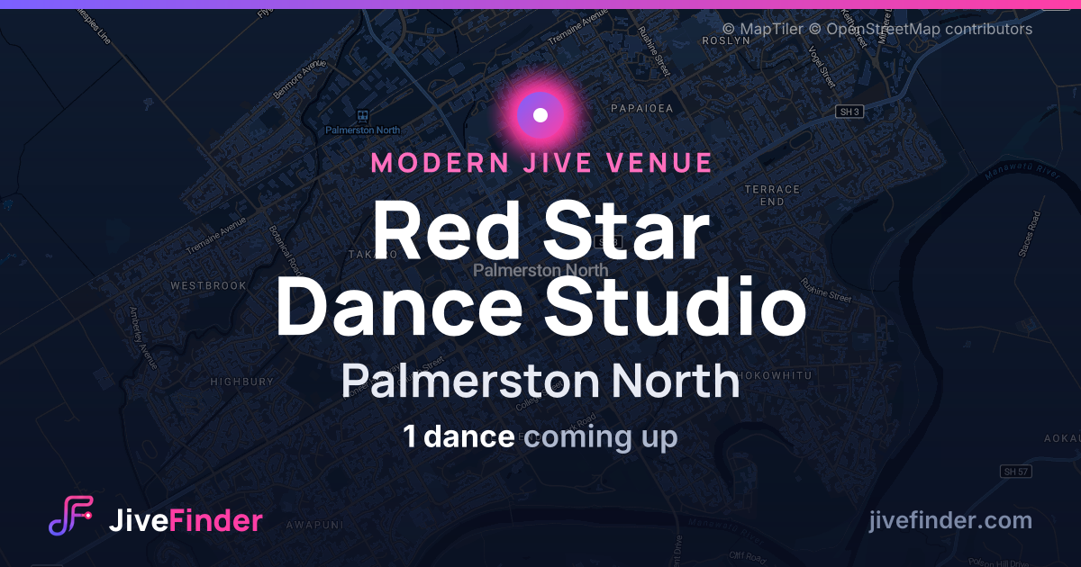 Modern Jive venue at Palmerston North, Red Star Dance Studio — 1 dance coming up
