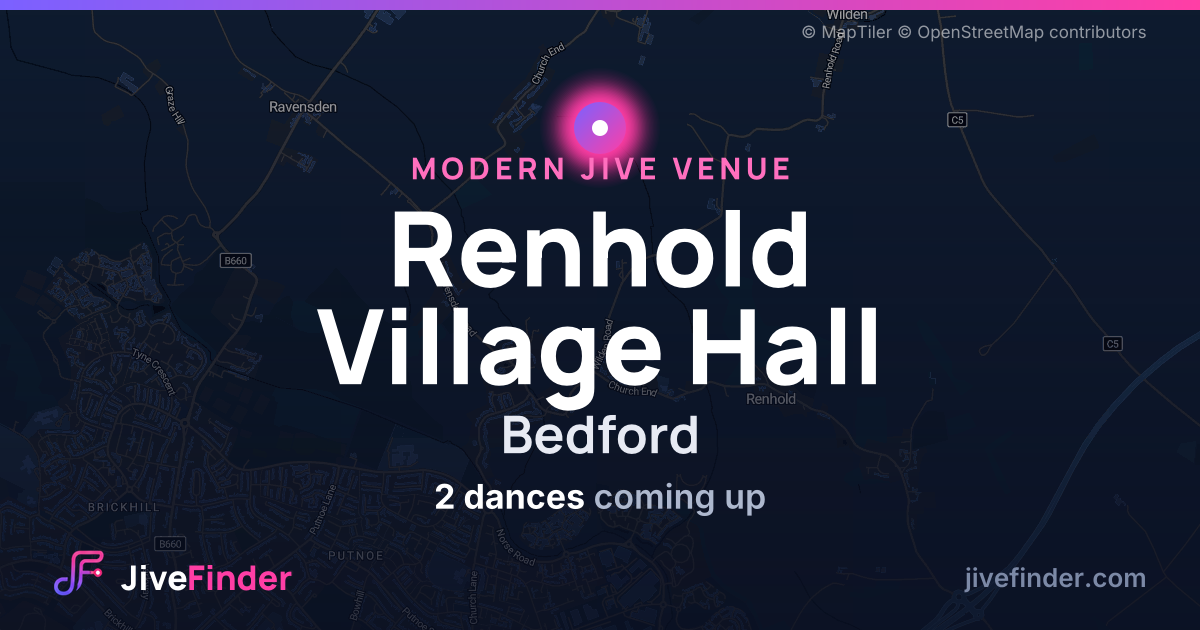 Modern Jive venue at Bedford, Renhold Village Hall — 2 dances coming up