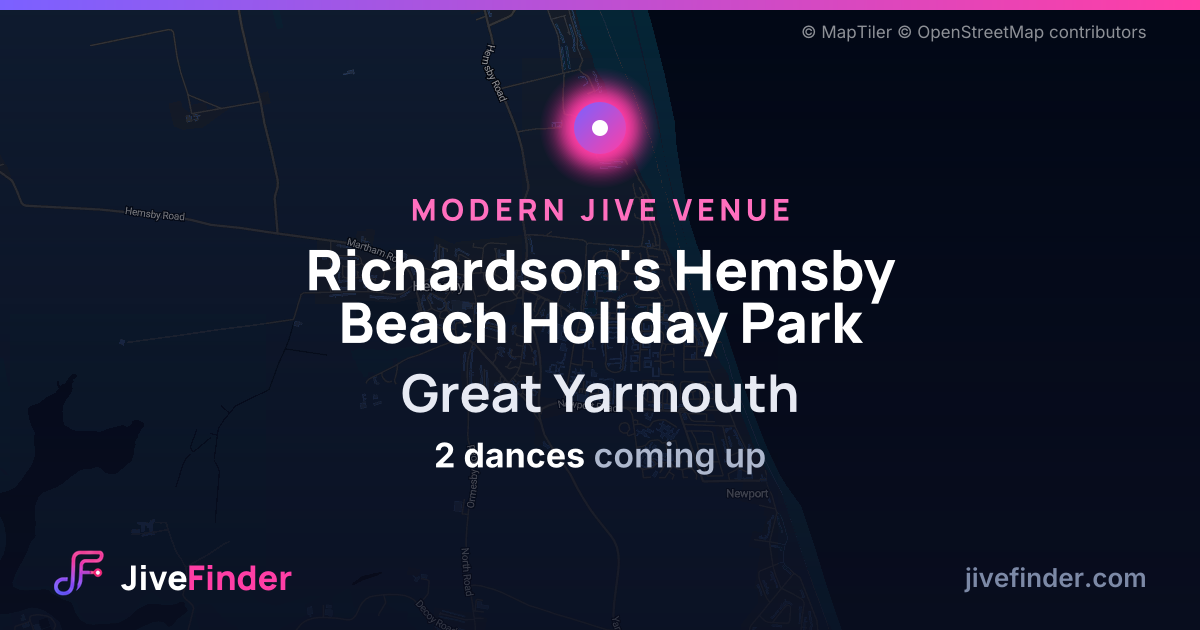 Modern Jive venue at Great Yarmouth, Richardson's Hemsby Beach Holiday Park — 2 dances coming up