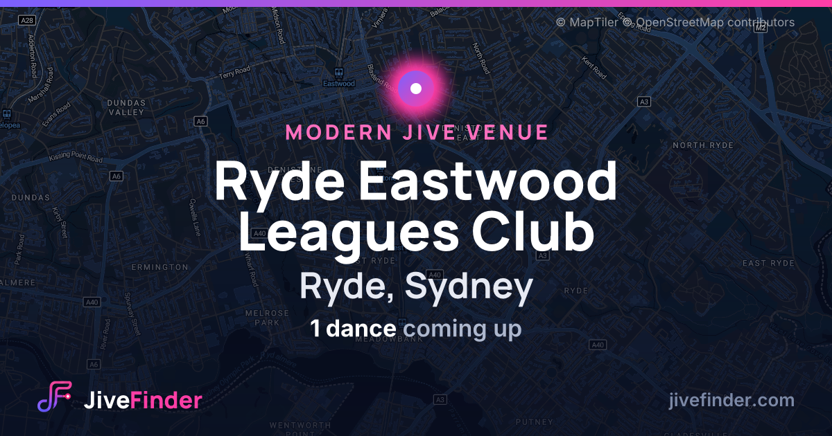 Modern Jive venue at Ryde, Sydney, Ryde Eastwood Leagues Club — 1 dance coming up