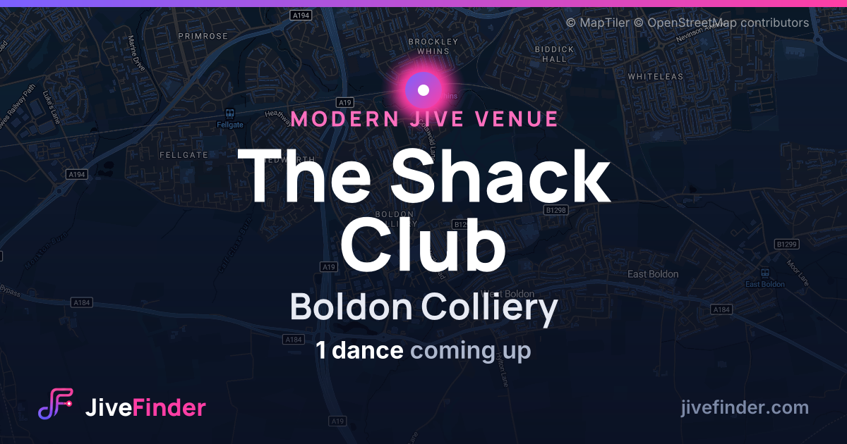 Modern Jive venue at Boldon Colliery, The Shack Club — 1 dance coming up