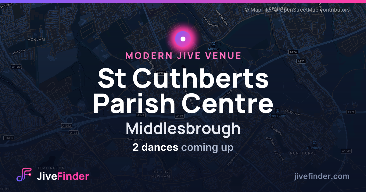 Modern Jive venue at Middlesbrough, St Cuthberts Parish Centre — 2 dances coming up