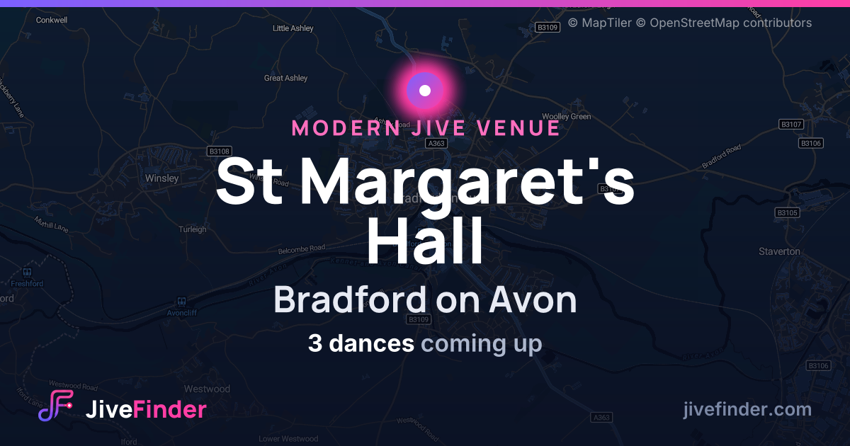 Modern Jive venue at Bradford on Avon, St Margaret's Hall — 3 dances coming up