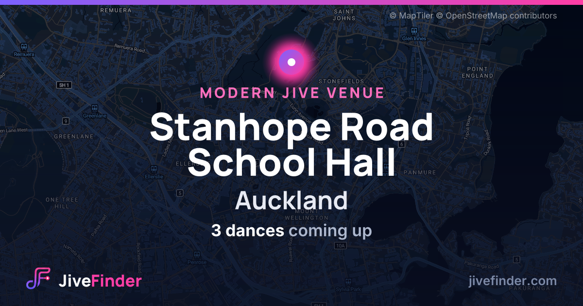 Modern Jive venue at Auckland, Stanhope Road School Hall — 3 dances coming up
