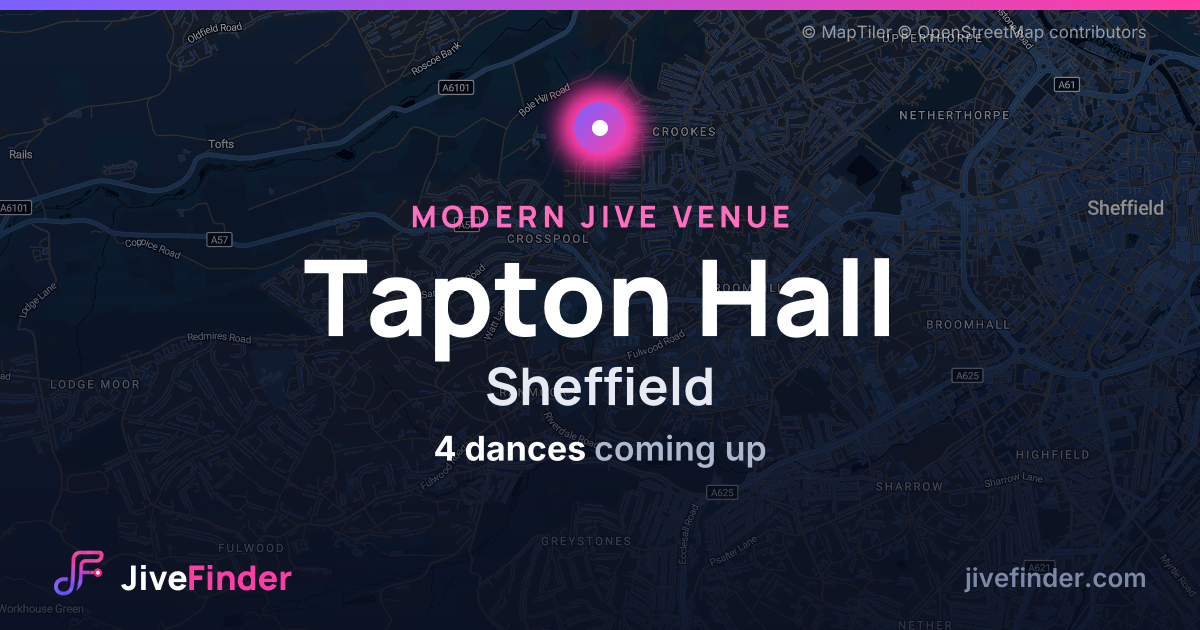 Modern Jive venue at Sheffield, Tapton Hall — 4 dances coming up