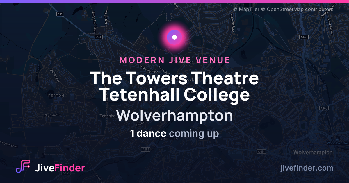 Modern Jive venue at Wolverhampton, The Towers Theatre Tetenhall College — 1 dance coming up