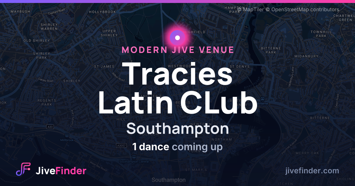 Modern Jive venue at Southampton, Tracies Latin CLub — 1 dance coming up