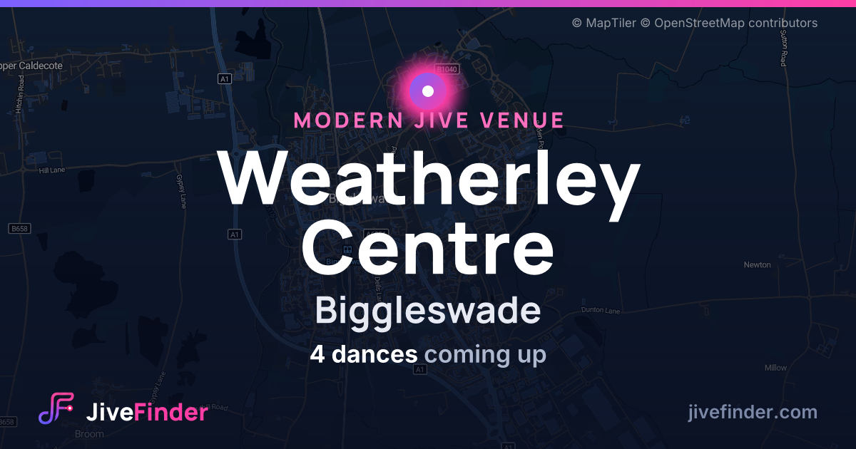 Modern Jive venue at Biggleswade, Weatherley Centre — 4 dances coming up