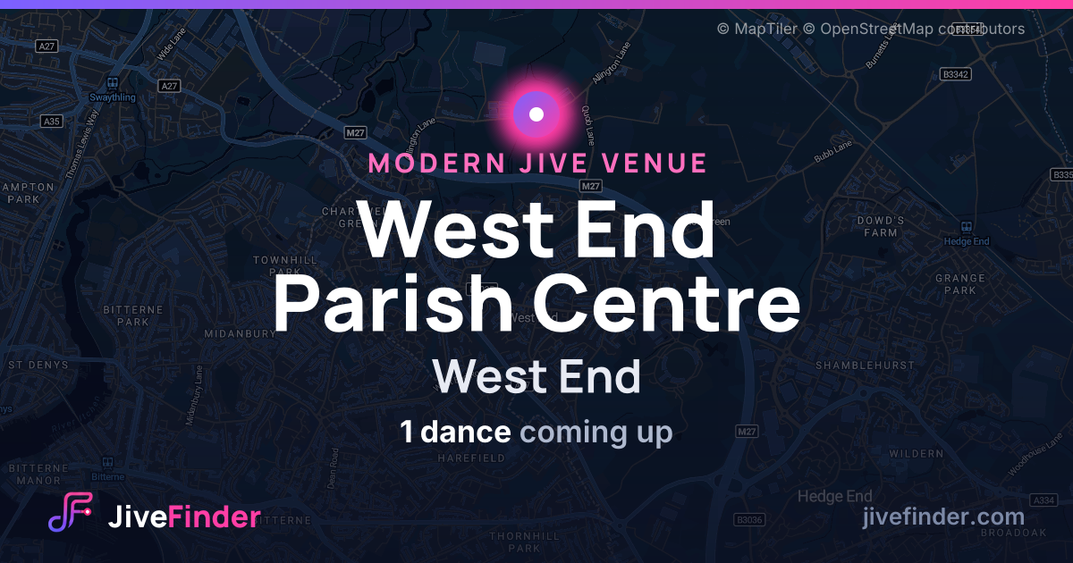 Modern Jive venue at West End, West End Parish Centre — 1 dance coming up